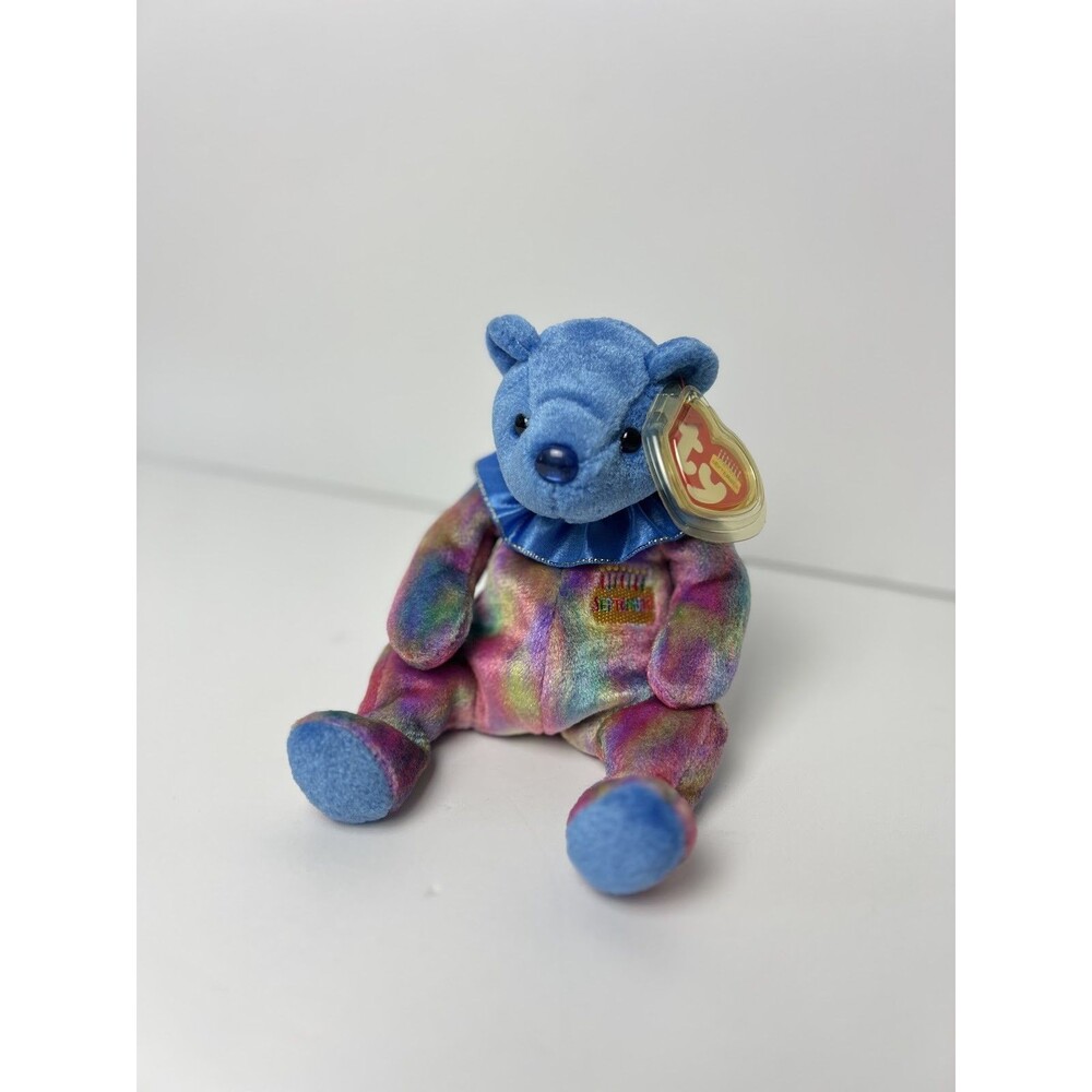 Ty Beanie Baby September Birthday Bear Plush Stuffed Animal Retired Collectible